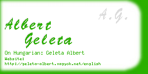 albert geleta business card